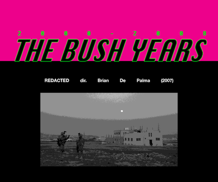The Bush Years Screening Series 1
