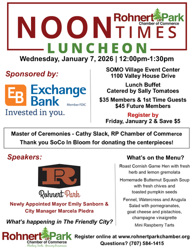 Noon Times Networking Luncheon - Sponsored by Exchange Bank 1
