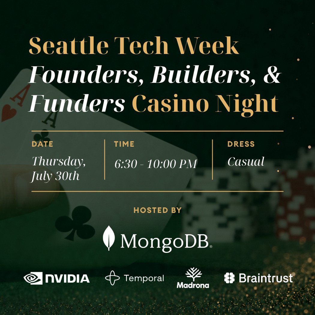 Seattle Tech Week: Casino Night for Founders, Builders, and Funders 1