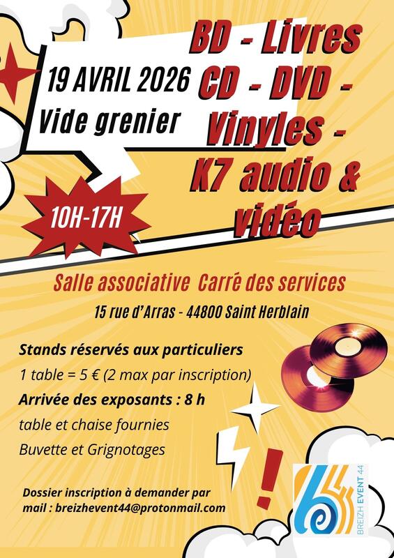 Bourse bd, livres, cd, dvd, vinyles, k7 audio et vidéo 1