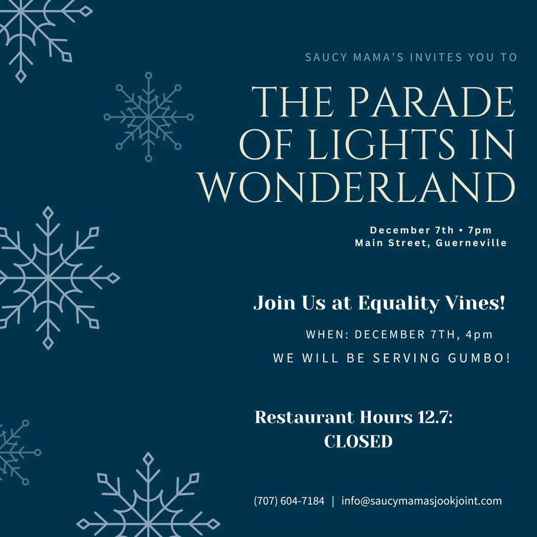 Holiday Parade Gumbo Event