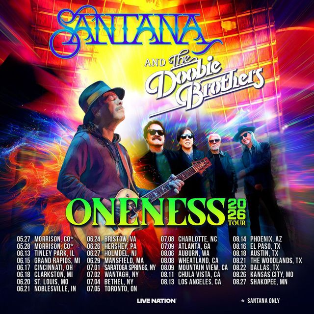Santana & The Doobie Brothers – Oneness Tour 2026 1