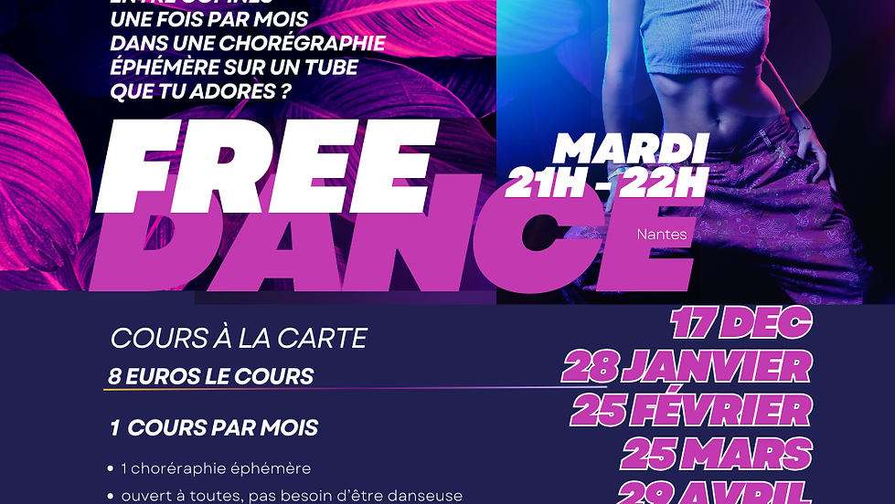 Free Dance 1 mardi par mois Cours stage saison 2025/2026 1