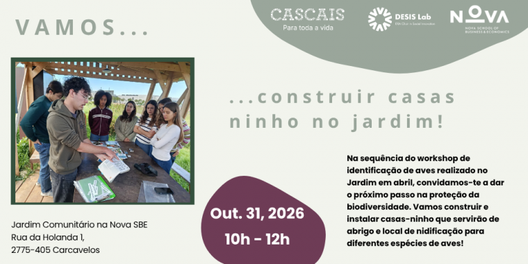 Workshop – Construir Casas-Ninho no Jardim Comunitário 1