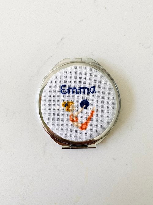Sip & Stitch: Make Your Own Embroidered Compact Mirror 3