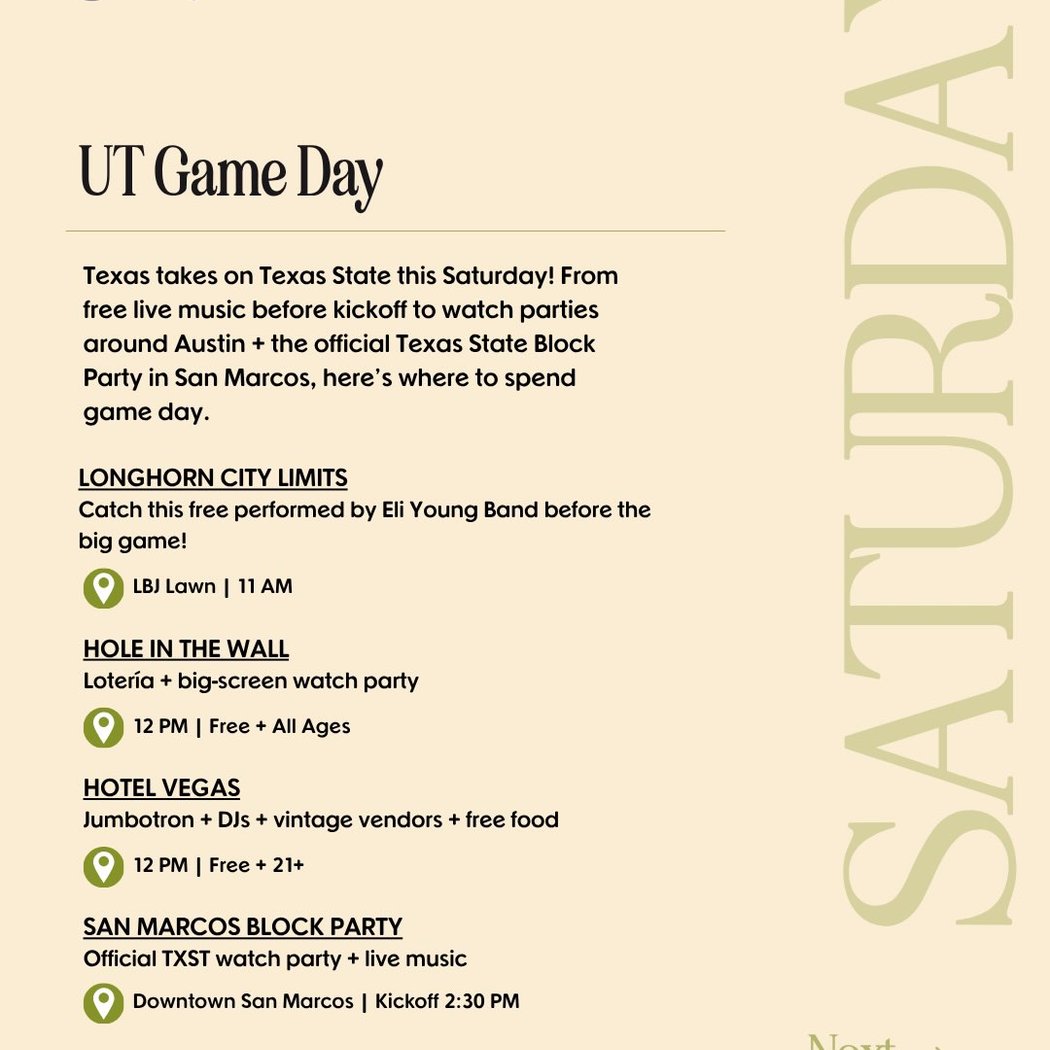 UT Game Day watch party