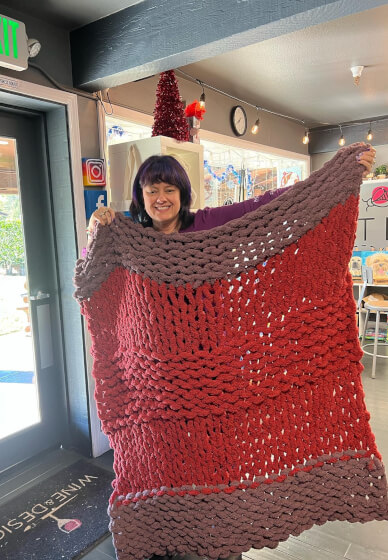 Chunky Knit Blanket Workshop 3
