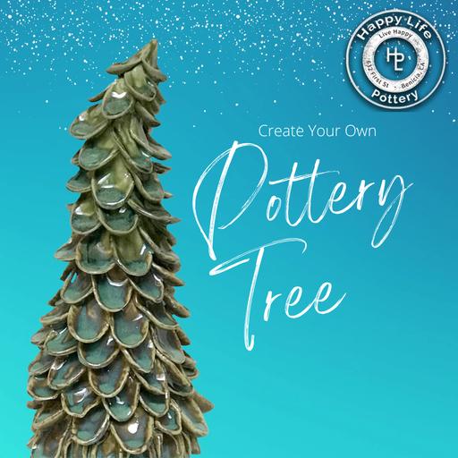 Sunday Afternoon Pottery Project: Evergreen Trees! 1