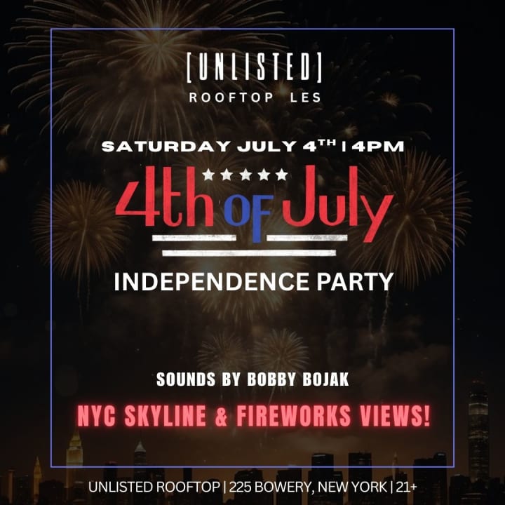 NYC's Best Fireworks View July 4th Independence Party