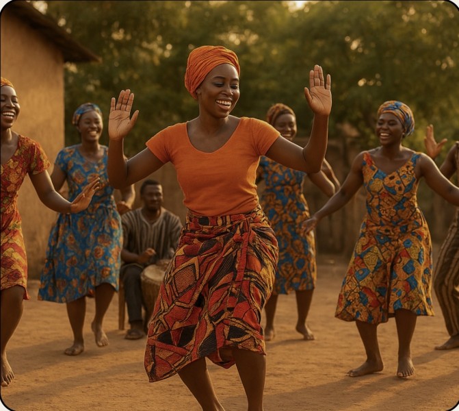 Traditional West African Togo-Inspired Dance Class with Live Drumming 1