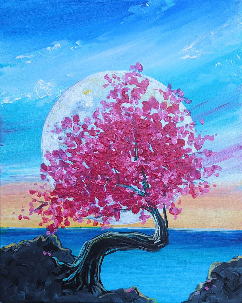 Flowering Tree on the Ocean 1