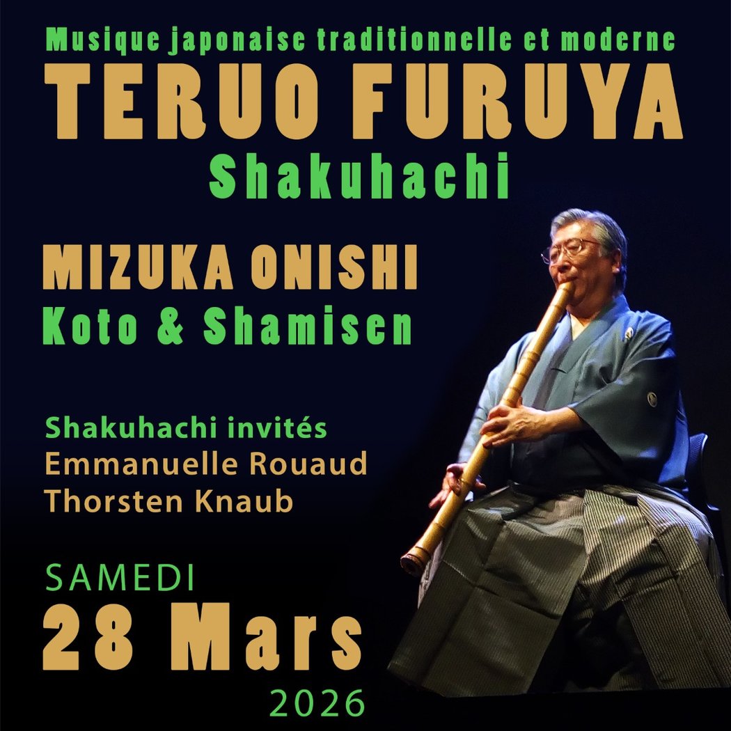 Concert de Teruo Furuya (shakuhachi) avec Mizuka Onishi (koto et shamisen) 1