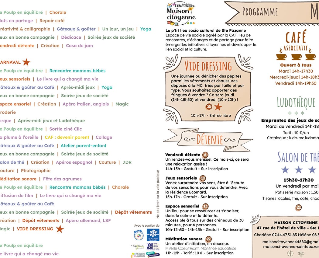 Programme de mars 2