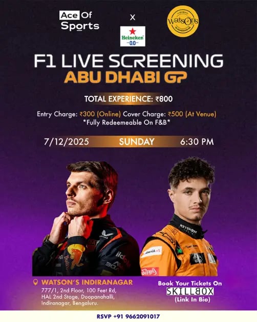 F1 Abu Dabhi Grand Prix | Live Screening 1