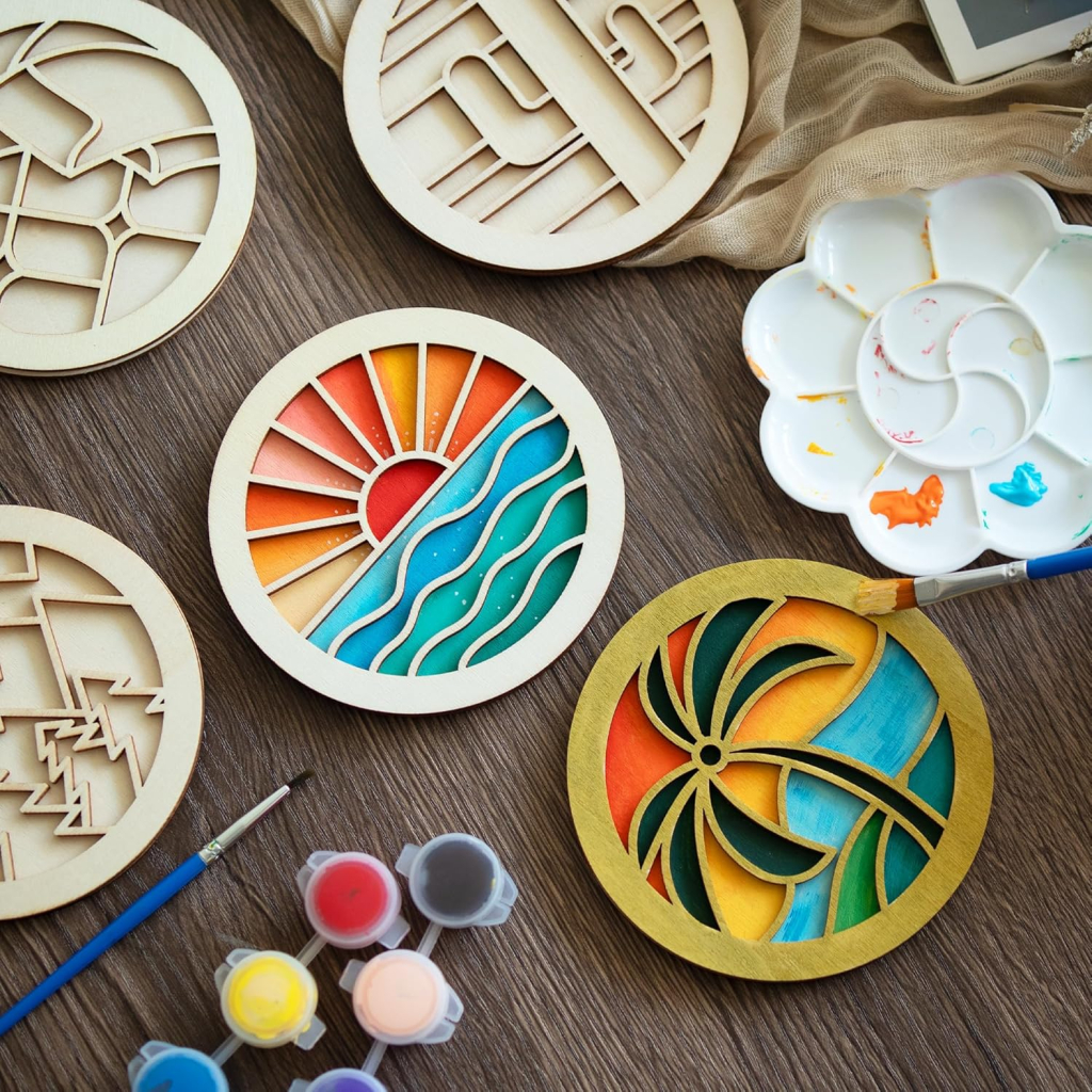 All Abilities Social Hour--Wooden Coaster Painting 1
