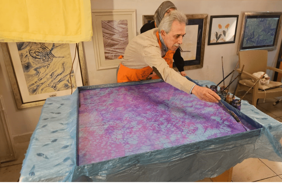 Fabric Marbling Workshop 2