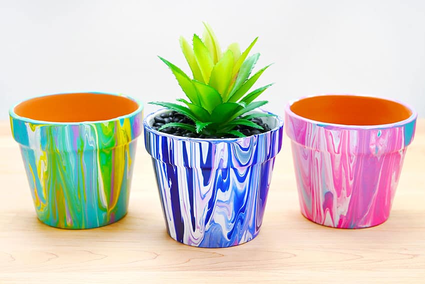 Fluid Art Terracotta Pot Workshop 1