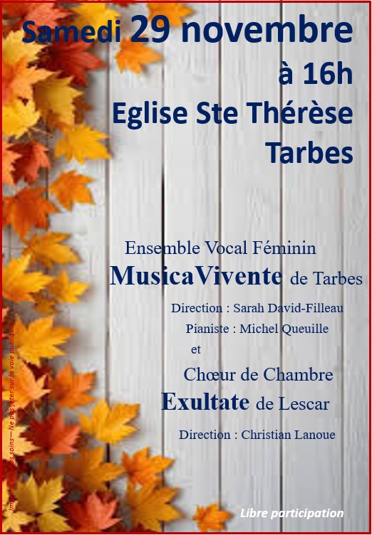 Concert de l'Ensemble Vocal Féminin MusicaVivente de Tarbes et du Choeur de Chambre Exultate de Lescar 1