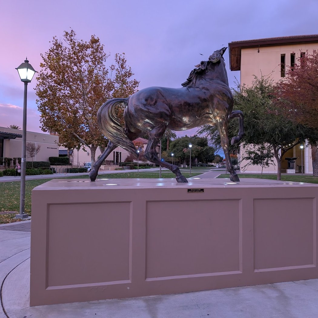 SCU Bronco Statue 3