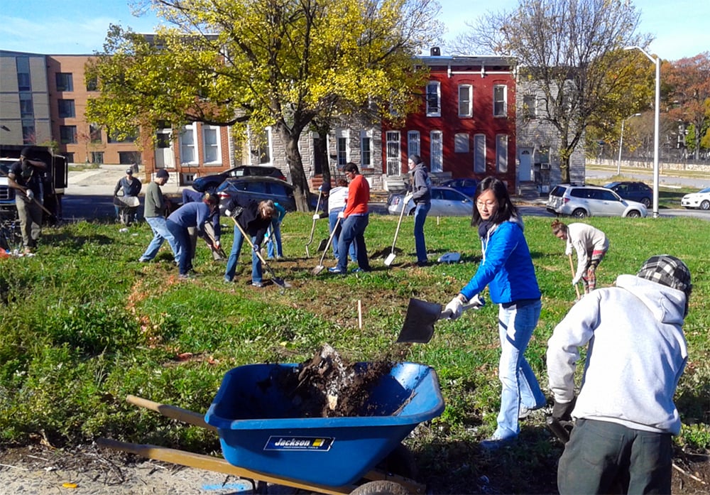 Civic Works Community Lot Greening & Cleanup Workday 1