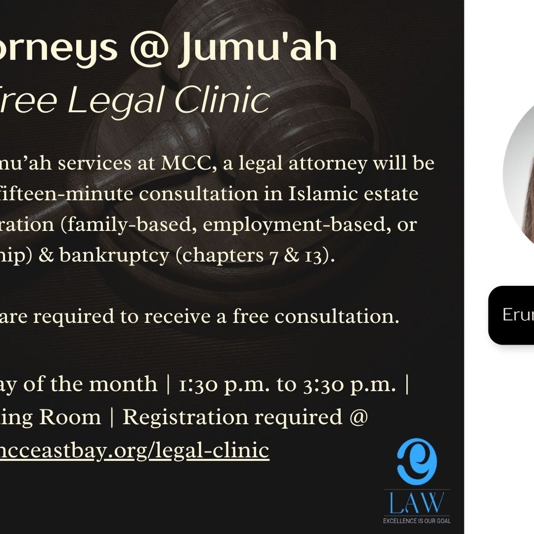 Attorneys @ Jumu'ah: Free Legal Clinic 1