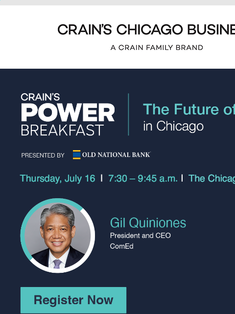 Crain's Power Breakfast: The Future of Energy in Chicago 1