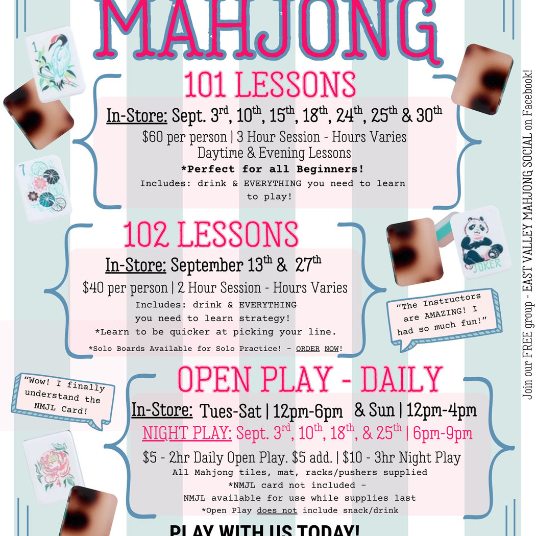 Mahjong 101 Lessons