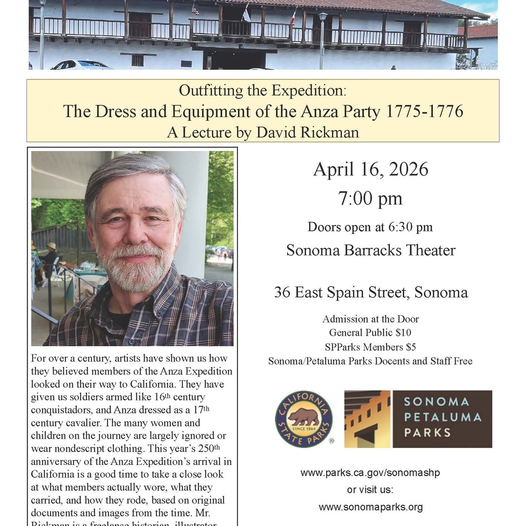 Lecture: David Rickman – The Dress and Equipment of the Anza Party 1775-1776 1