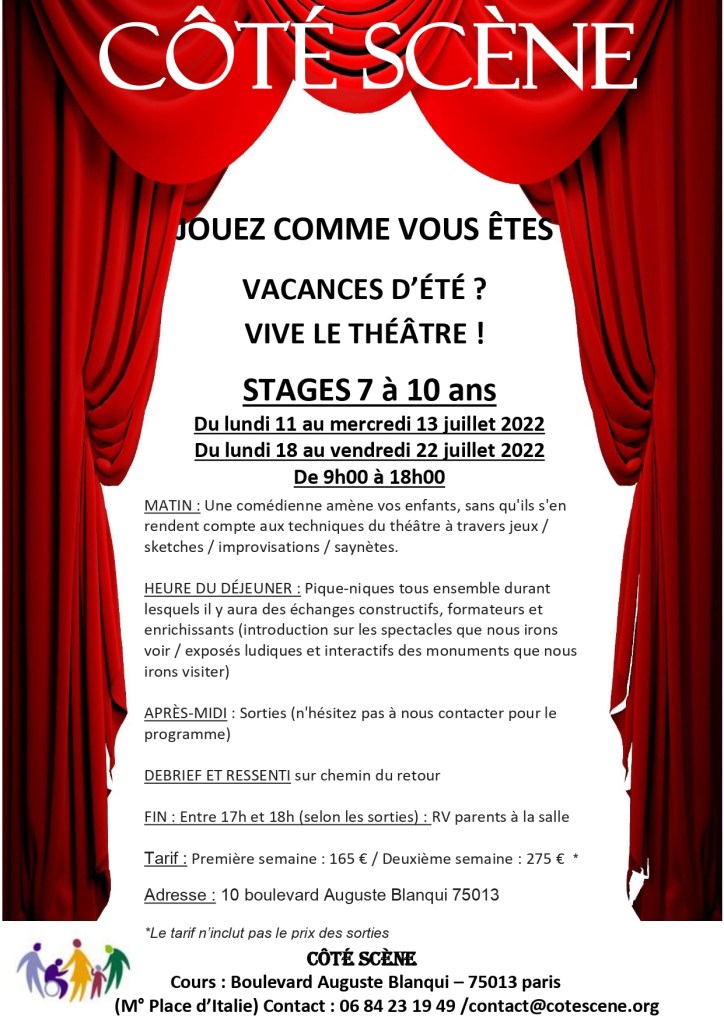 Stages enfants 7-10 ans été 2022 1