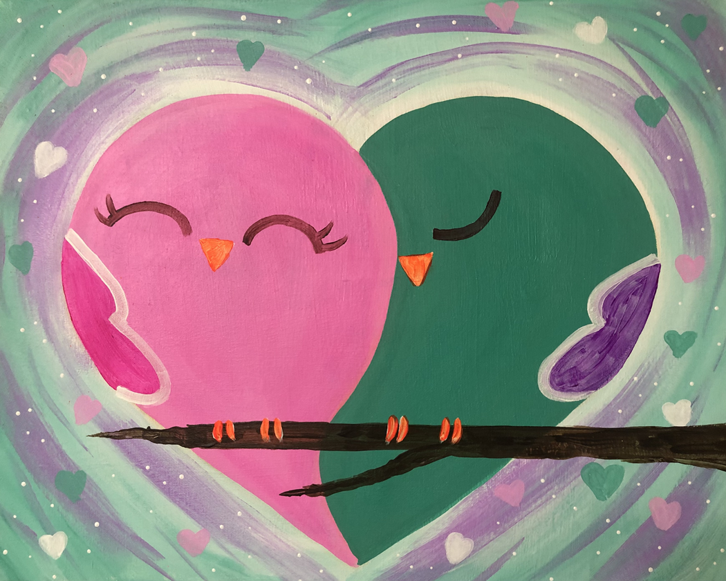 Big Pastel Love Birds 1