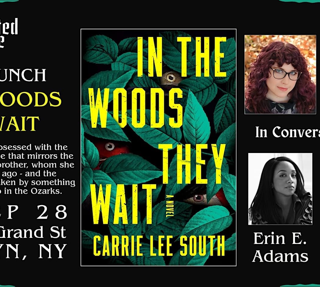 BOOK LAUNCH: IN THE WOODS THEY WAIT by Carrie Lee South