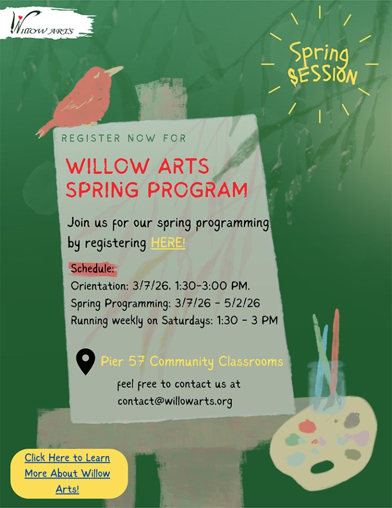 Willow Arts Arts Access for All Spring 2026 Classes 1