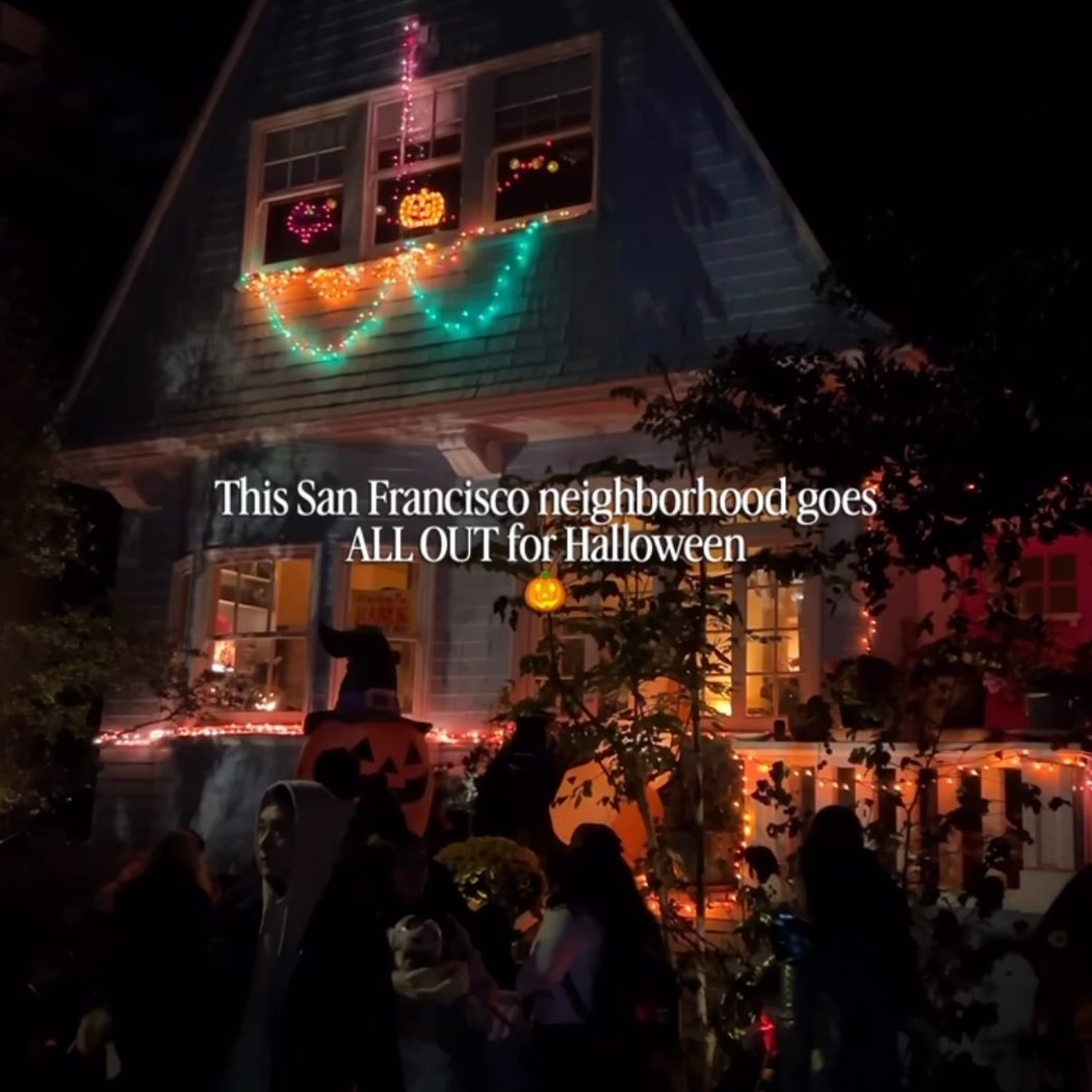 Halloween decorations and trick-or-treating