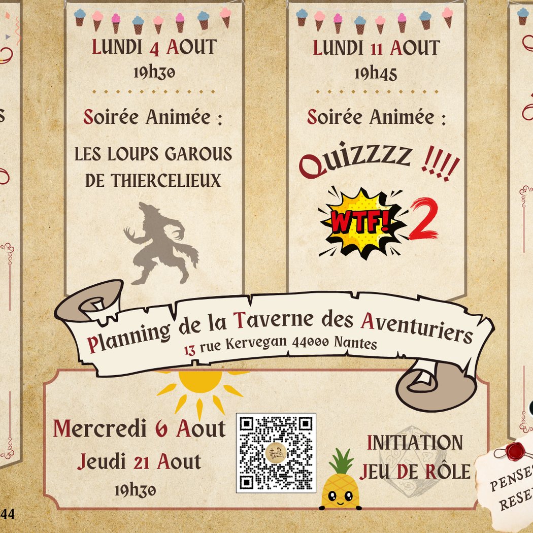 Programmation Août 1