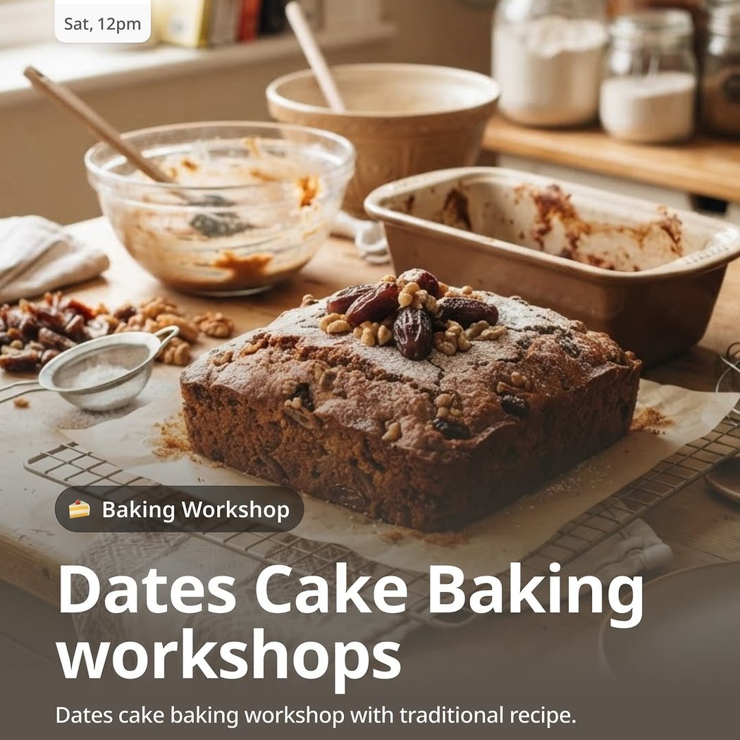Dates Cake Baking Workshop 1