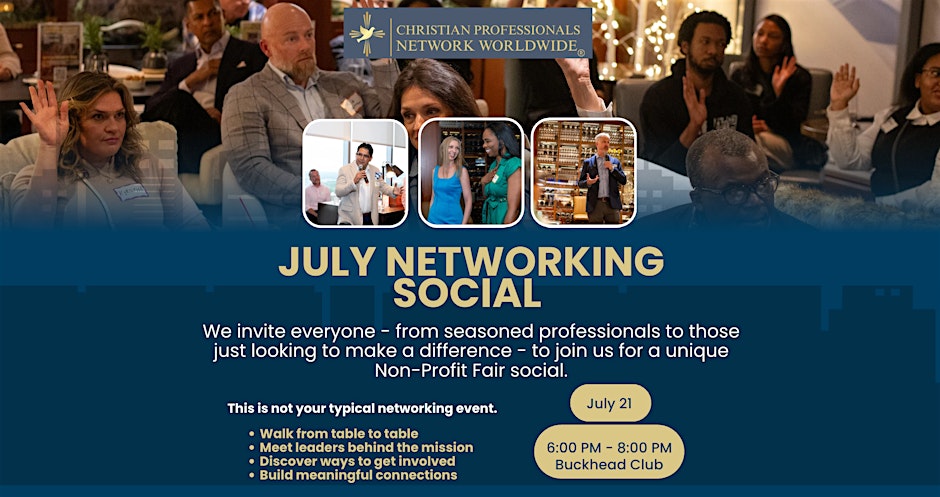 Christian Professionals July Networking Social: Non-Profit Fair 1