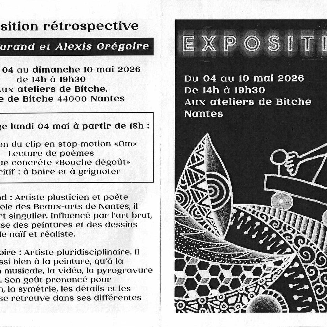 Exposition Alexis Grégoire et Gilles Durand – Verniss. 4 Mai 18H – peinture, dessins, poésie, vidéo, son 1