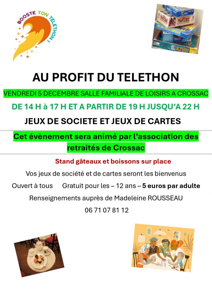 Journée jeux de société et jeux de cartes au profit du Téléthon 1