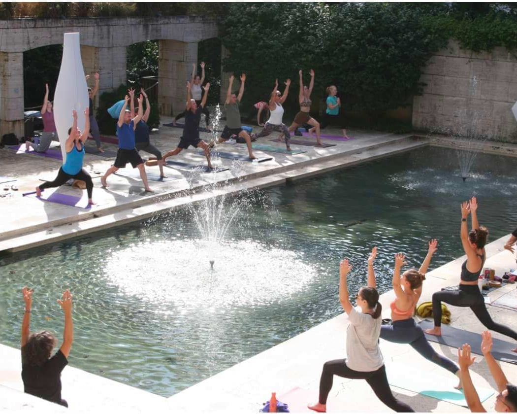 Yoga in the Sculpture Garden