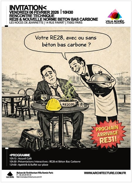 Noces de Jeannette: RE28 et Nouvelle Norme Béton Bas Carbone 1