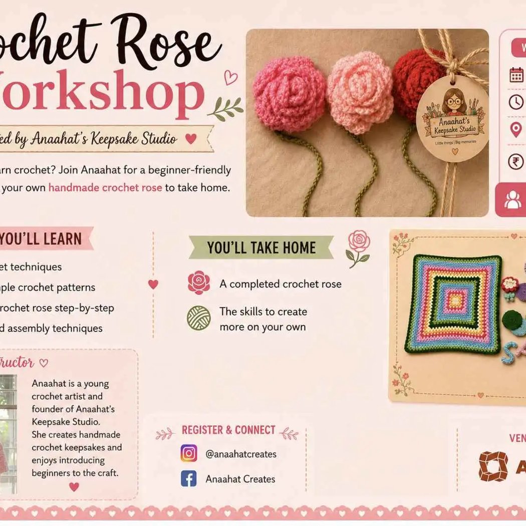 Crochet Rose Workshop 1