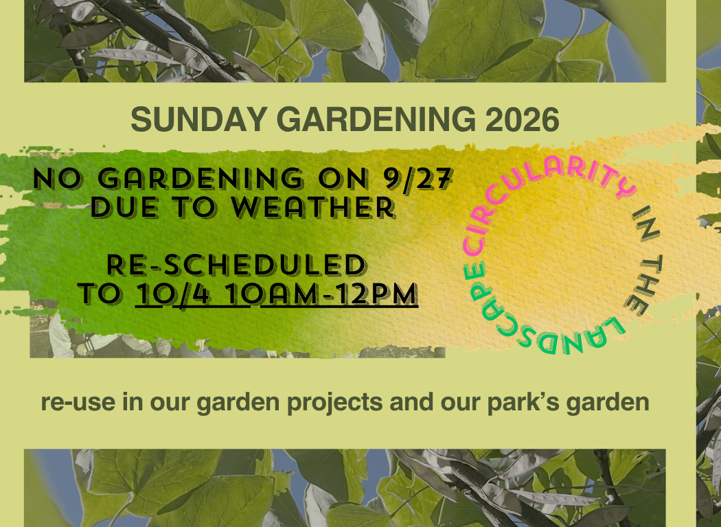 Sunday Gardening - 2026 - Circularity in the Landscape: reuse in our gardens and parks