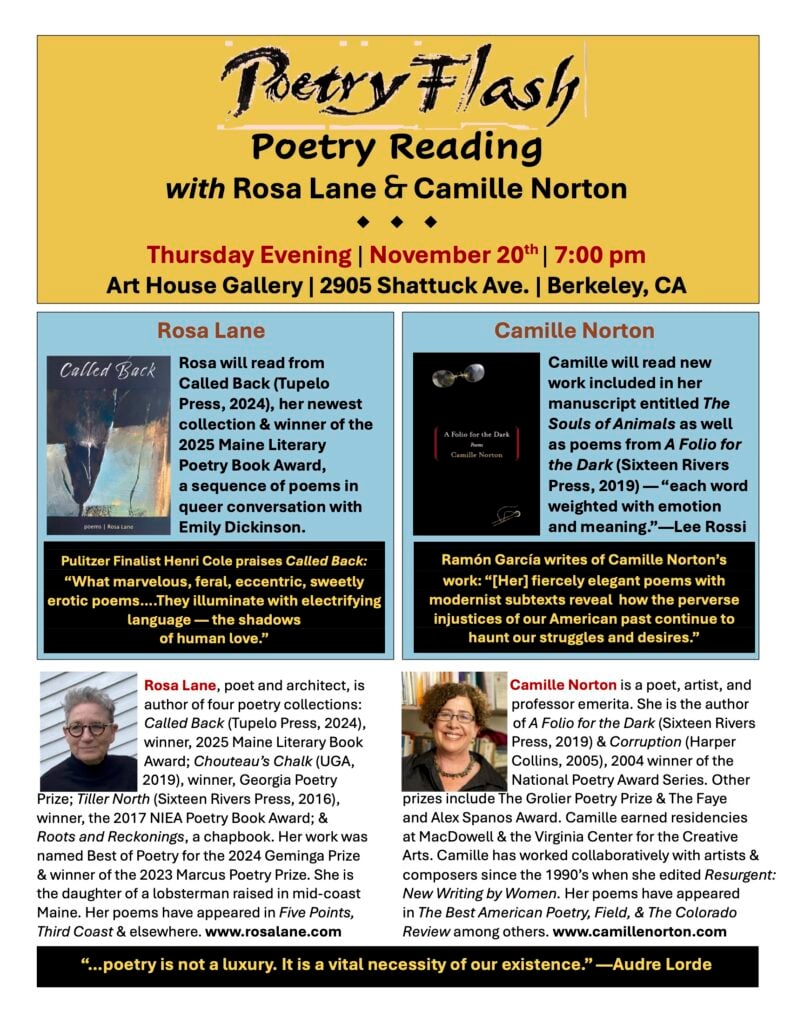 Rosa Lane and Camille Norton reading 1