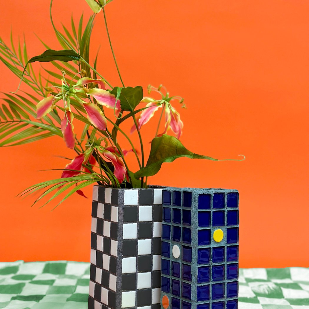 Milk Carton Mosaic Vases Workshop 1