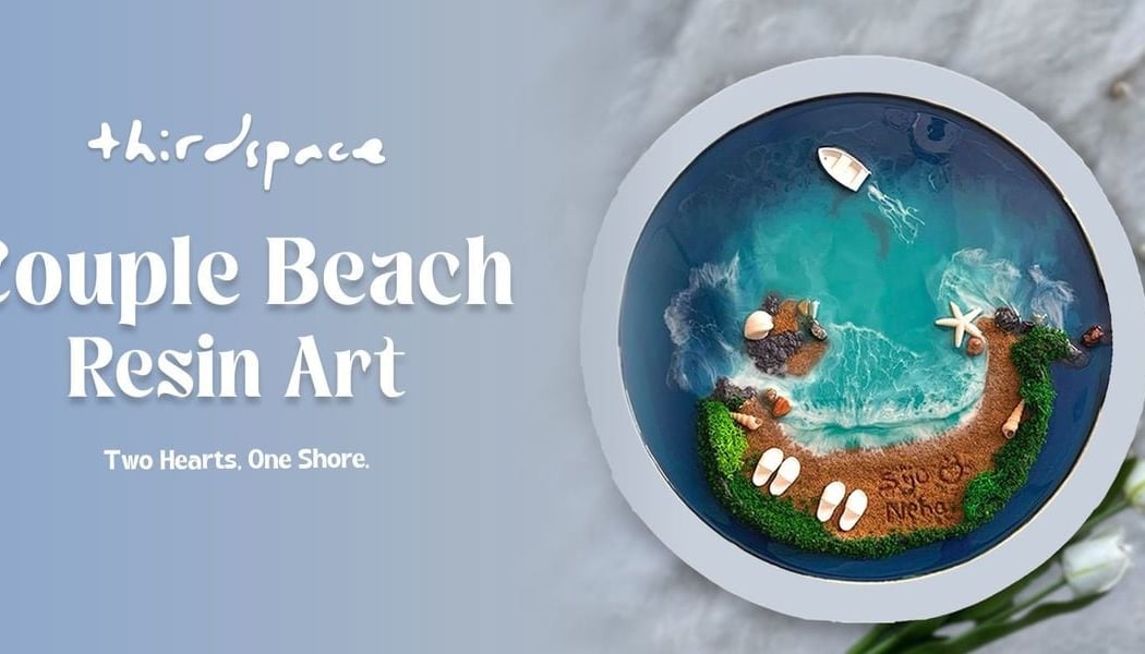 Couple Beach Resin Art 1