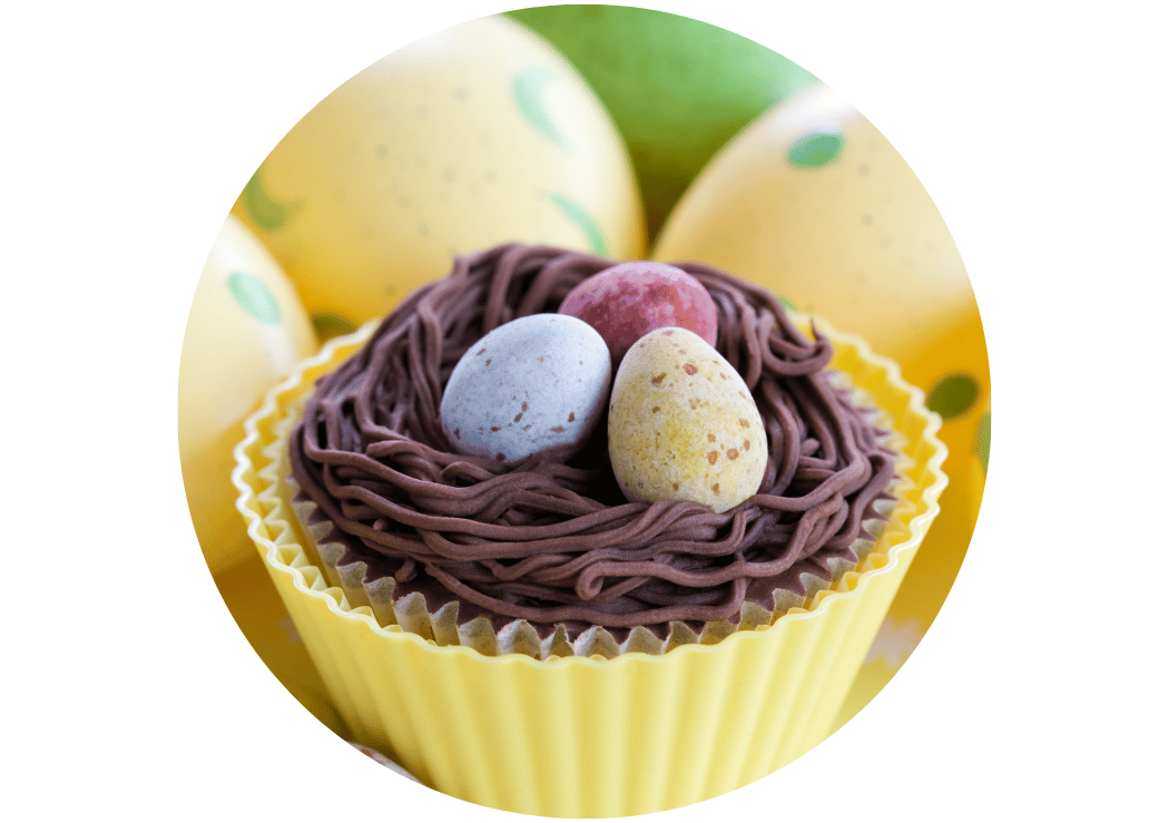 Cupcakes pralinés (nid d’oiseau) 1