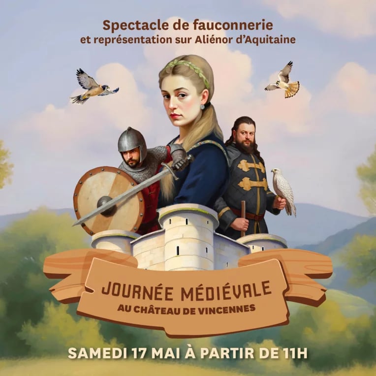 Journée médiévale : vol de rapaces et spectacle historique sur Aliénor d'Aquitaine 1