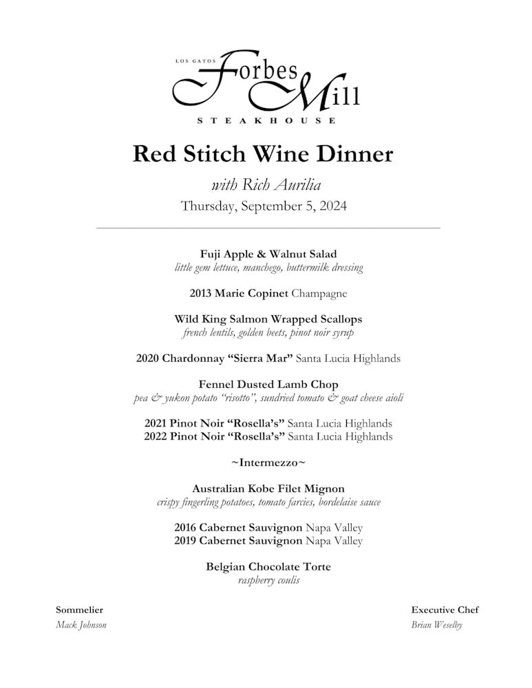 Red Stitch Wine Dinner 1