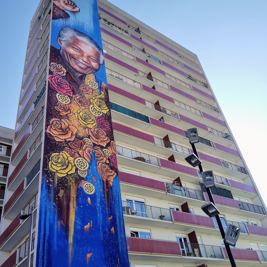 Street Art l'artiste RAST : "Nelson MANDELA" 2