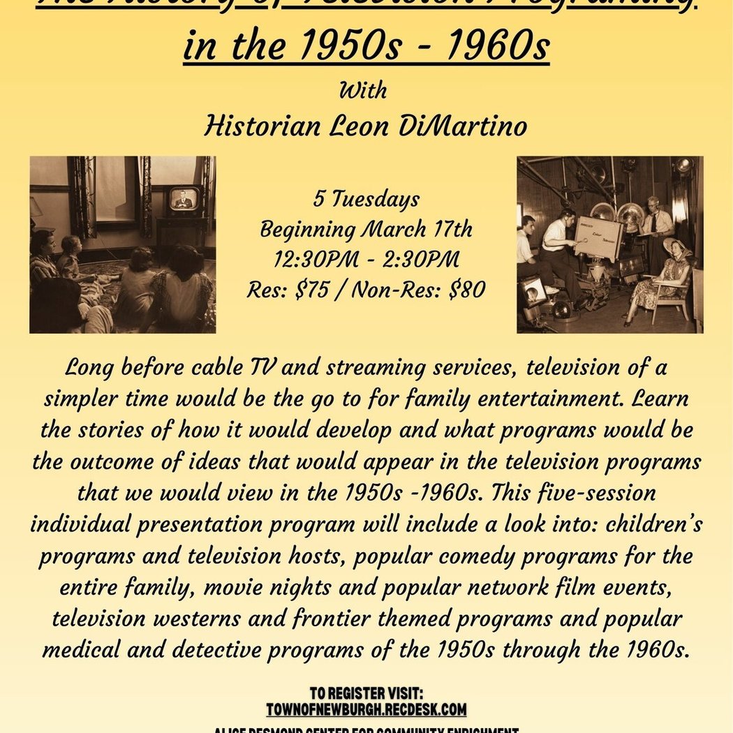 The History of Television Programming in the 1950s - 1960s 1